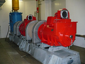podzemní pohon disponuje rozjezdovým výkonem 1370 kW, zatímco pro trvalý provoz postačuje pouhých 520 kW /foto: Radim Polcer 15.03.2008/