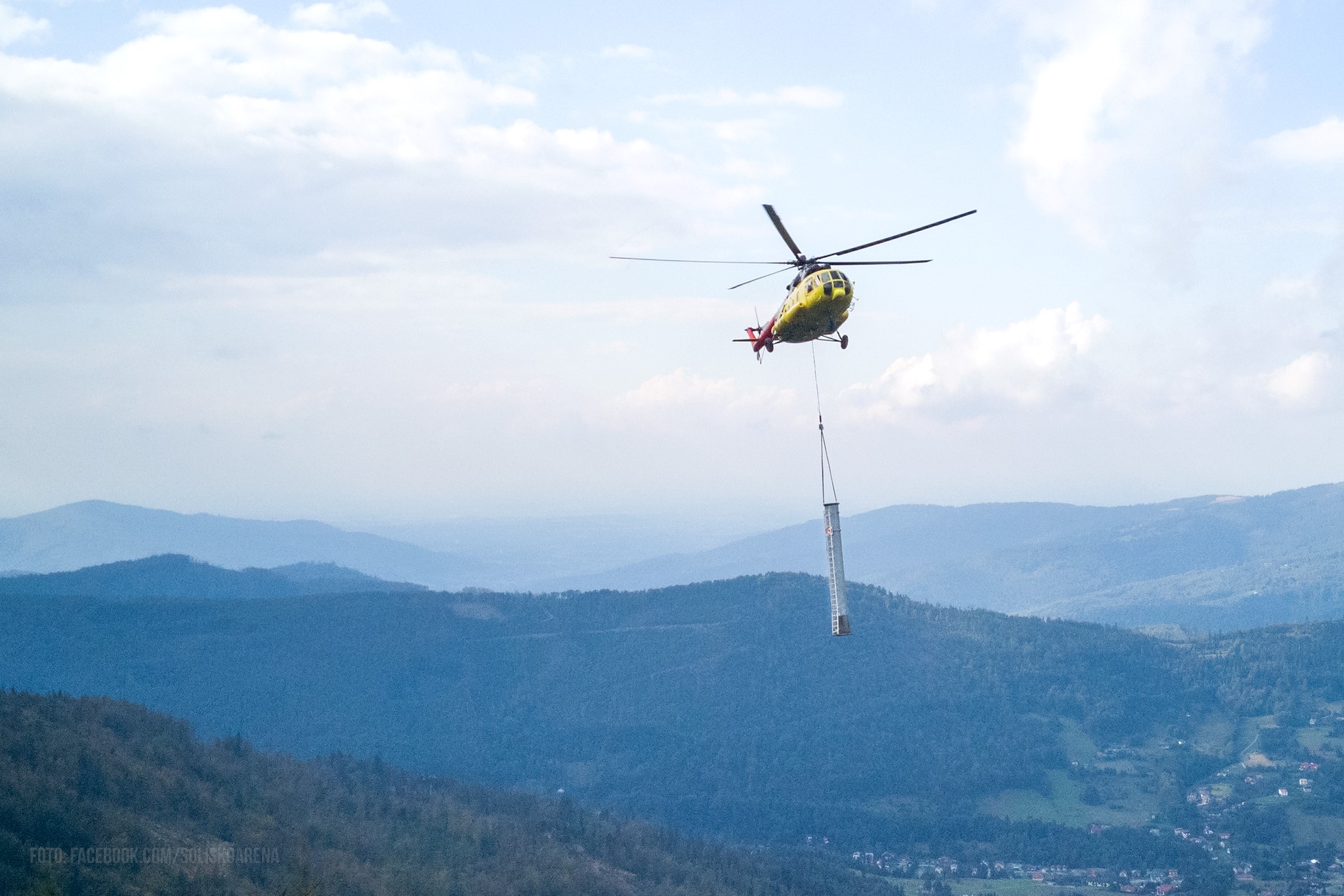 Výstavba lanovky CD6C Hala Skrzyczeńska - Zbójnicka Kopa  - foto: Maciej Roth 15.9.2018