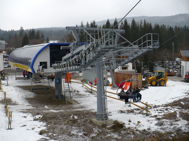 dolní stanice a tlačná podpěra č. 1  - foto: Radim 14.02.2008
