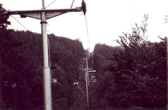 Podpera č. 8 pri jazde na Kamzík.  - foto: Roman Gric, september 1982