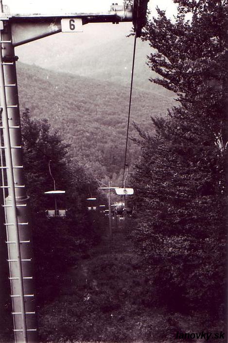Podpera č. 6, smerujeme do údolia.  - foto: Roman Gric, september 1982