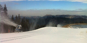 Zasnežovanie na Stuhlecku, foto: Stuhleck Bergbahnen, 7.12.2011