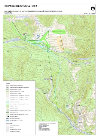 Modernizácia horského strediska Kojšovská hoľa podľa štúdie spoločnosti Enviconsult. Zdroj: Enviroportál, MŽP SR