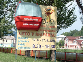 pútač na lanovku v Ružomberku /foto: Radim 08.07.2006/